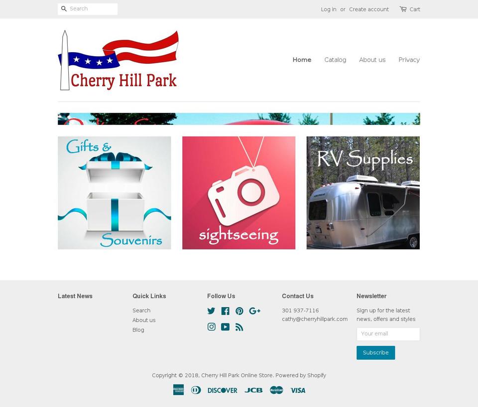 shopcherryhillpark.com shopify website screenshot