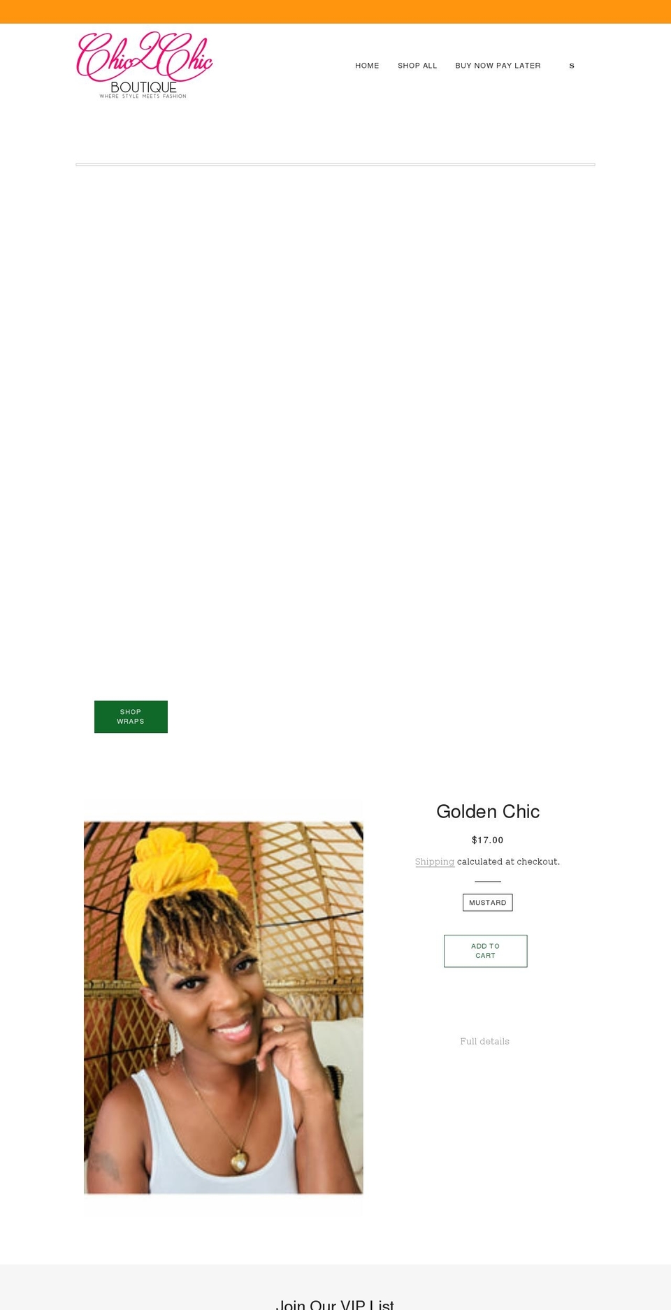 shopchic2chic.com — Shopify storefront screenshot