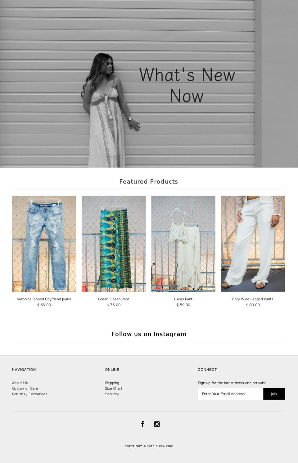 shopchica.co shopify website screenshot