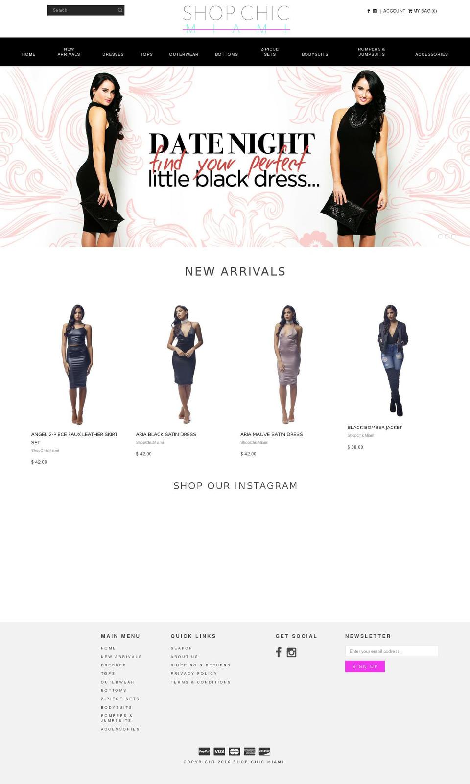 shopchicmiami.com shopify website screenshot