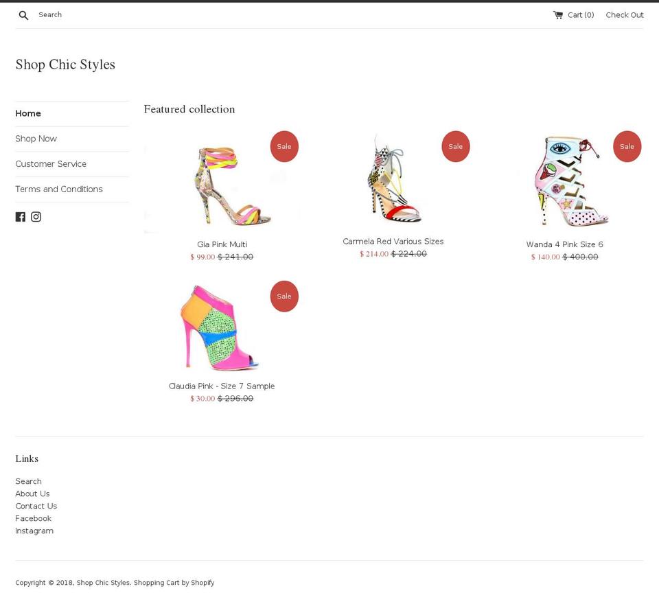 shopchicstyles.com shopify website screenshot