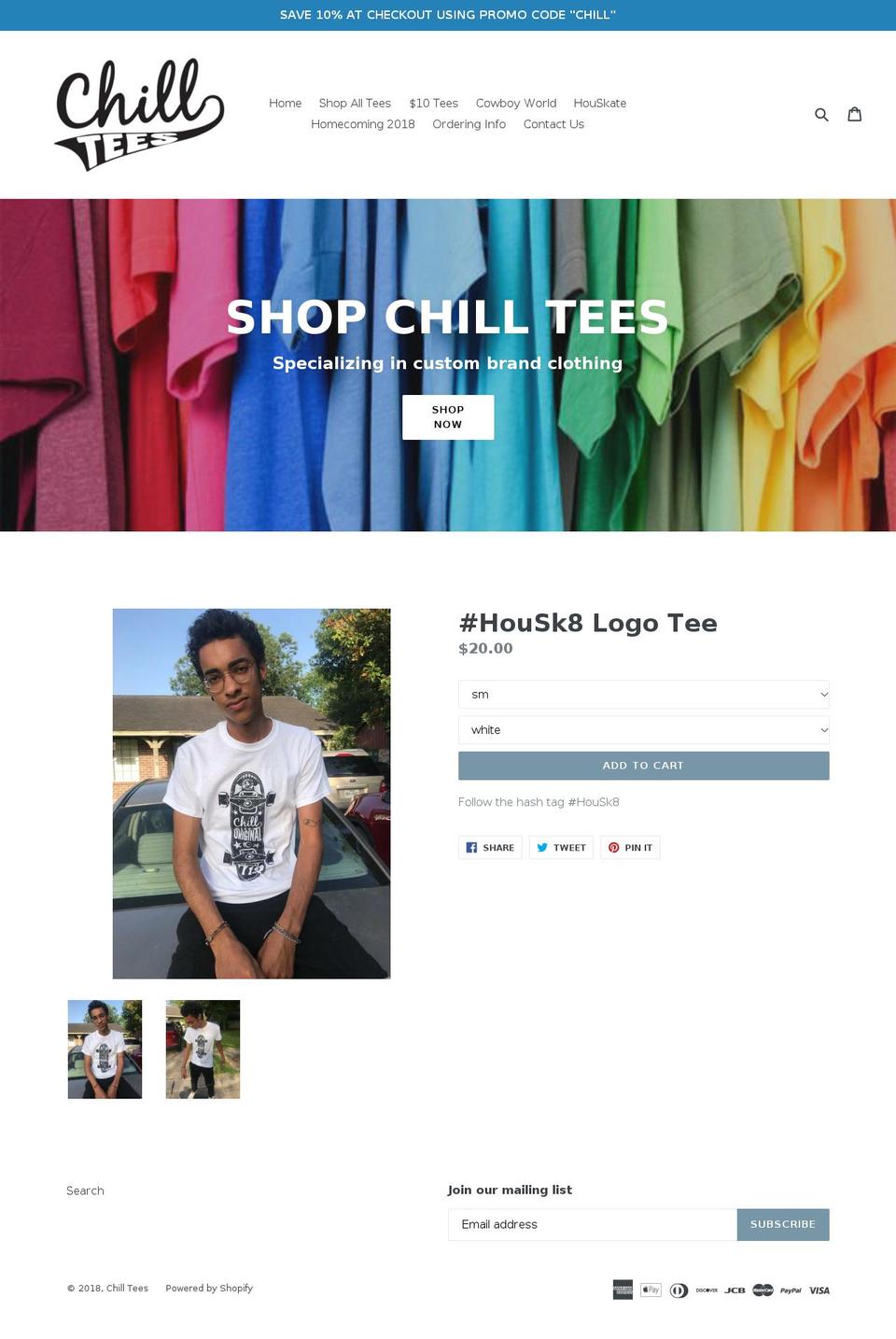shopchilltees.com — Shopify storefront screenshot