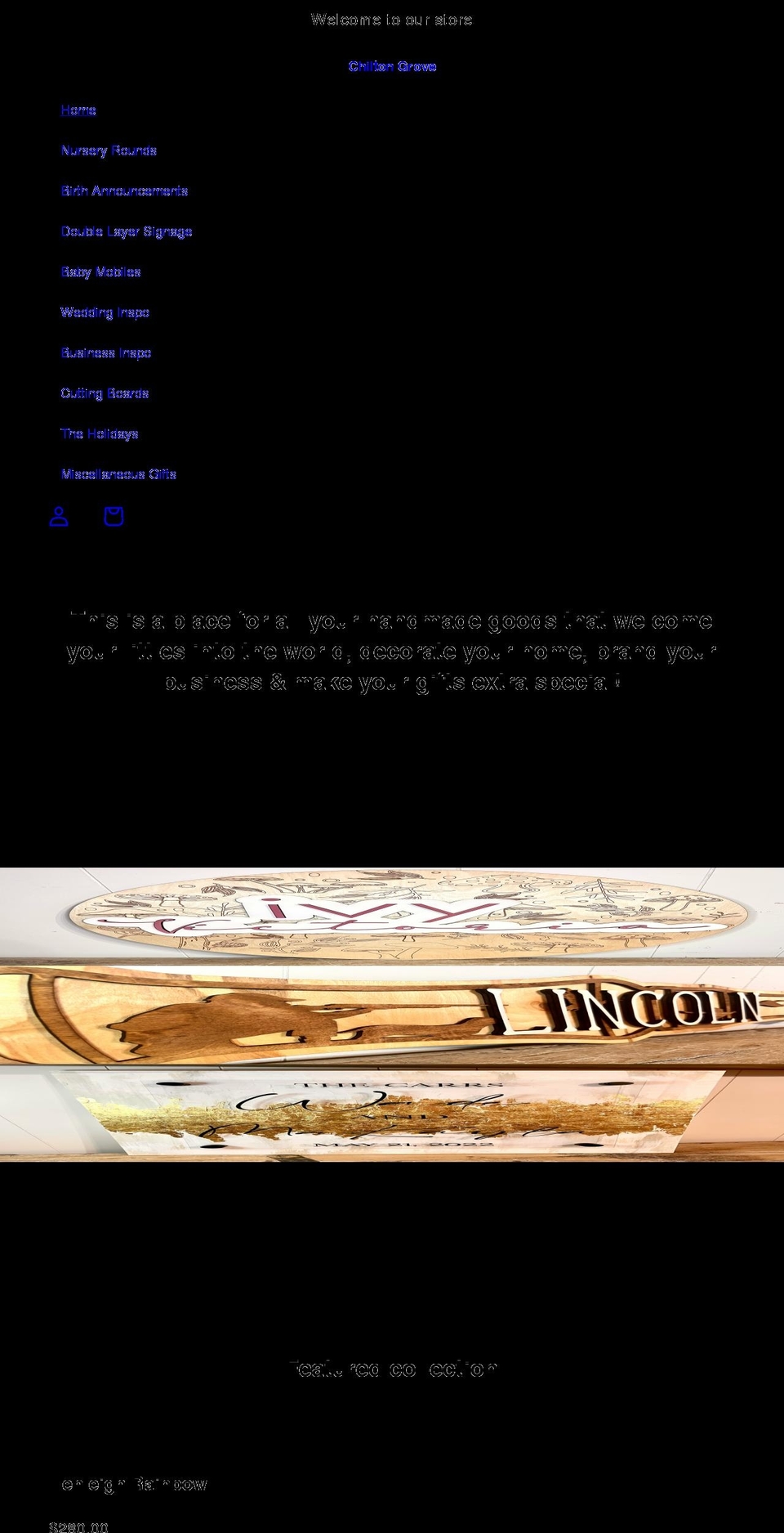 shopchiltongrove.com shopify website screenshot