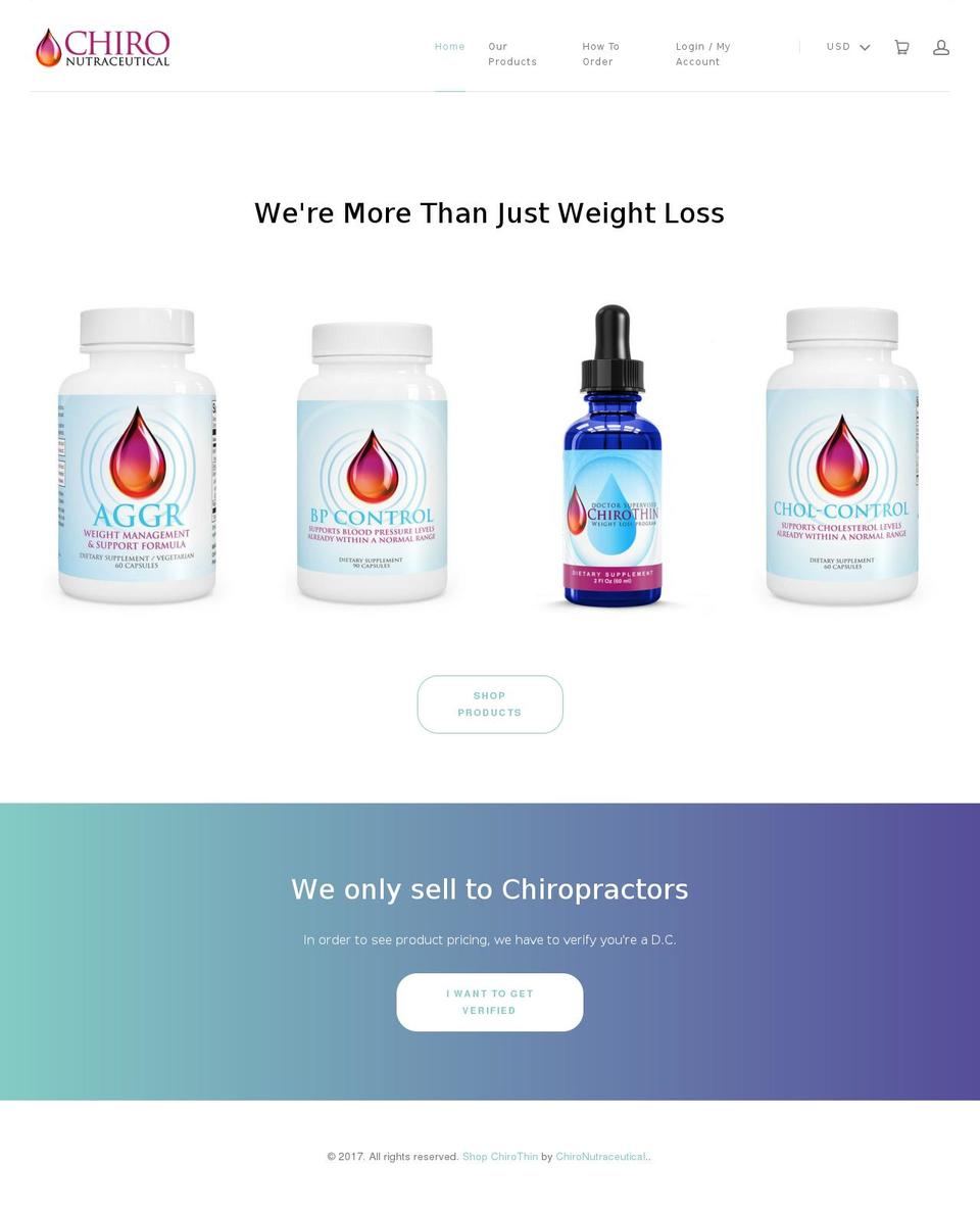 shopchirothin.com shopify website screenshot