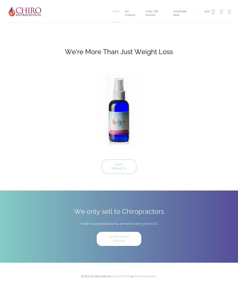 shopchirothincanada.com shopify website screenshot