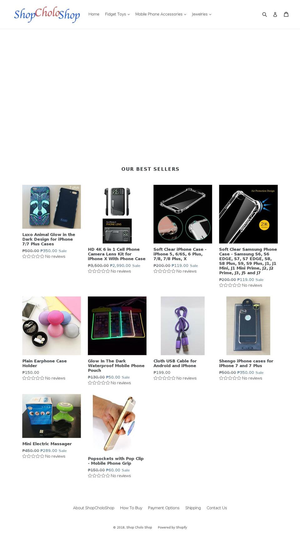 shopcholoshop.com — Shopify storefront screenshot