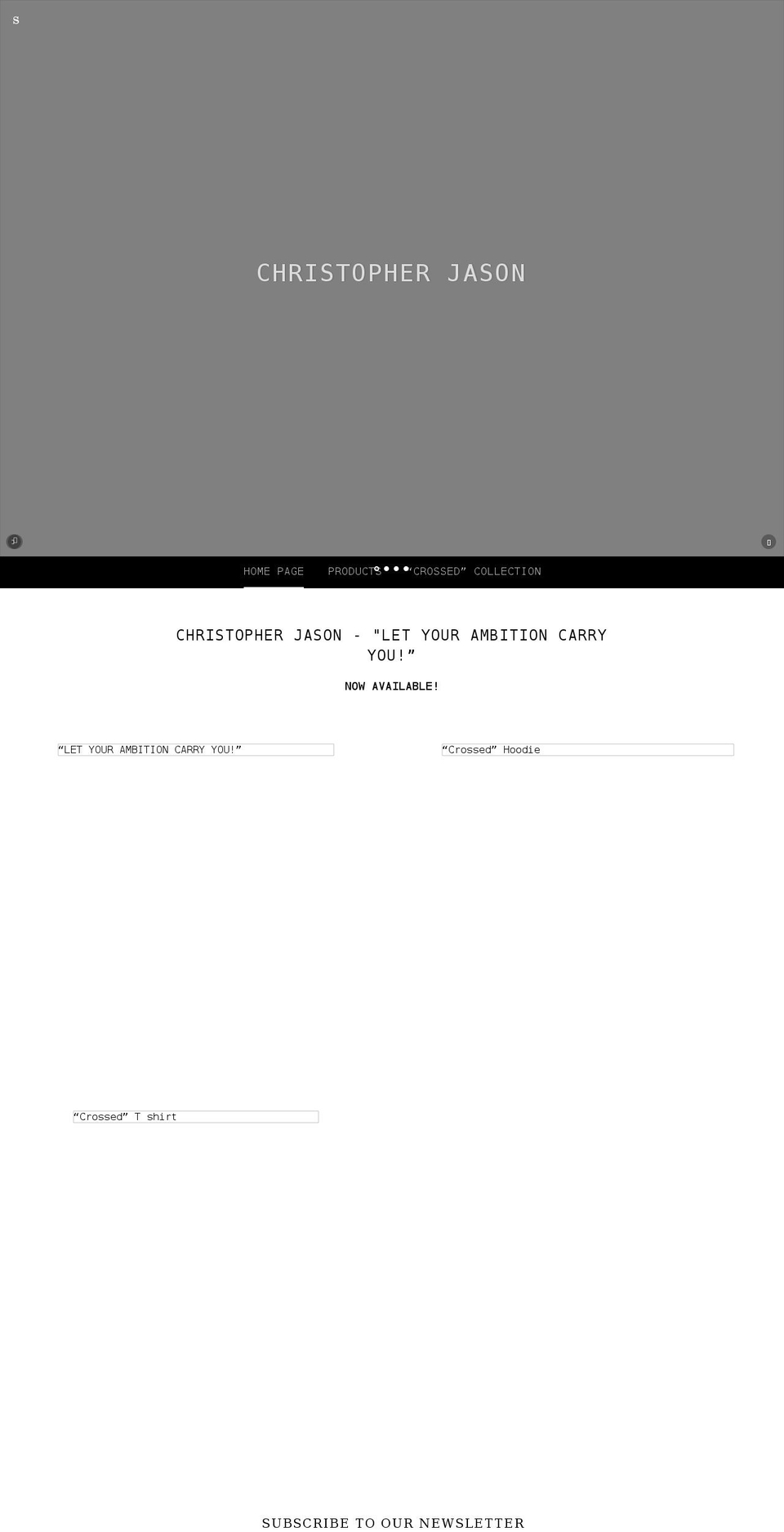 shopchristopherjason.com shopify website screenshot