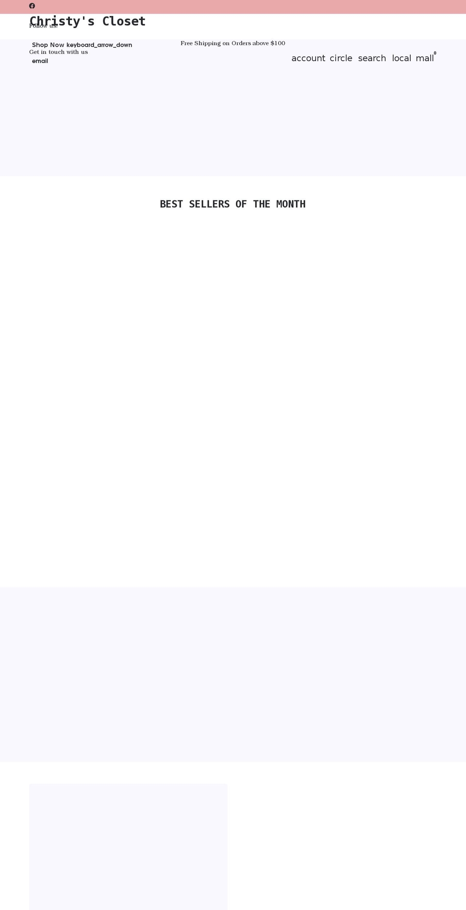 shopchristyscloset.com shopify website screenshot