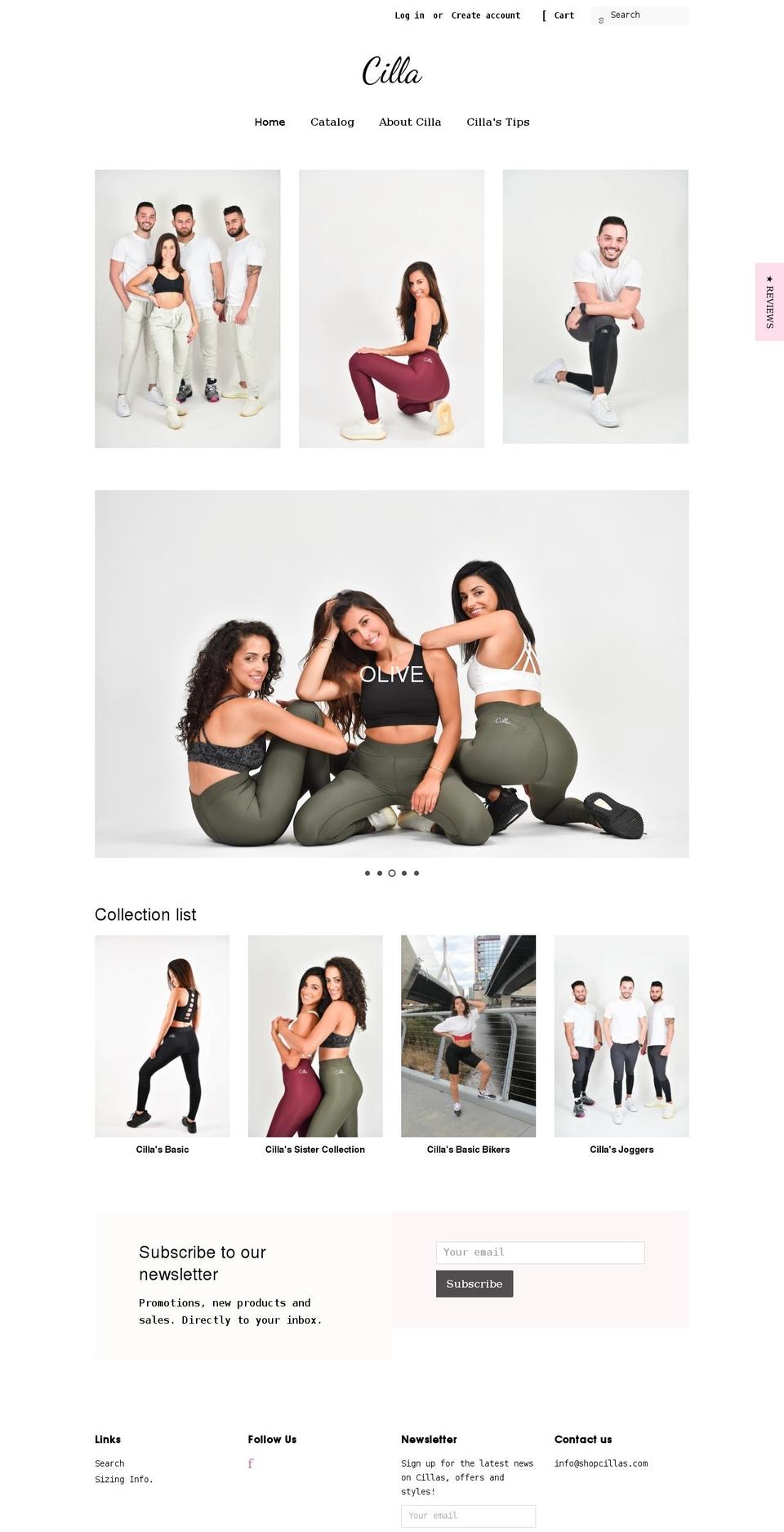 shopcillas.com shopify website screenshot