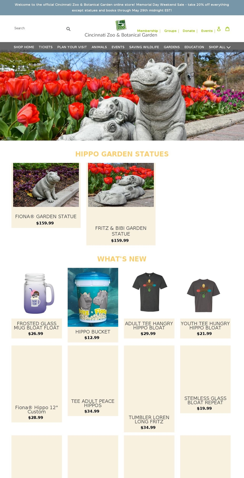 shopcincinnatizoo.com shopify website screenshot