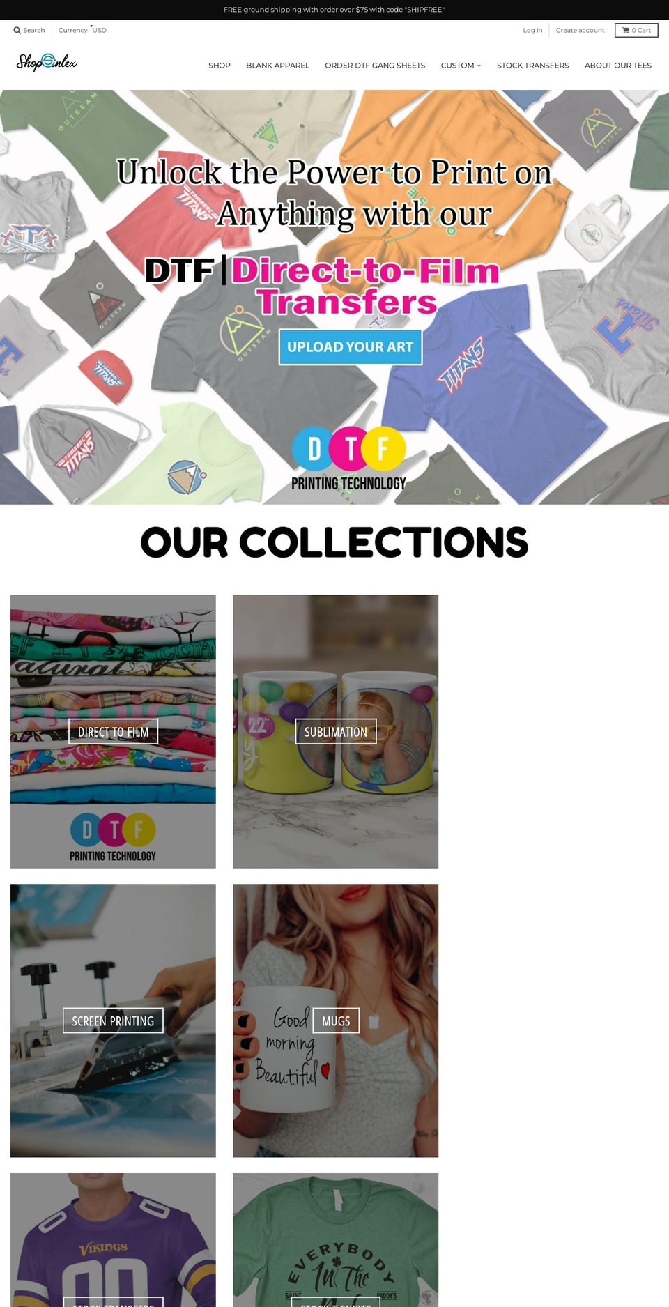 shopcinlex.com shopify website screenshot