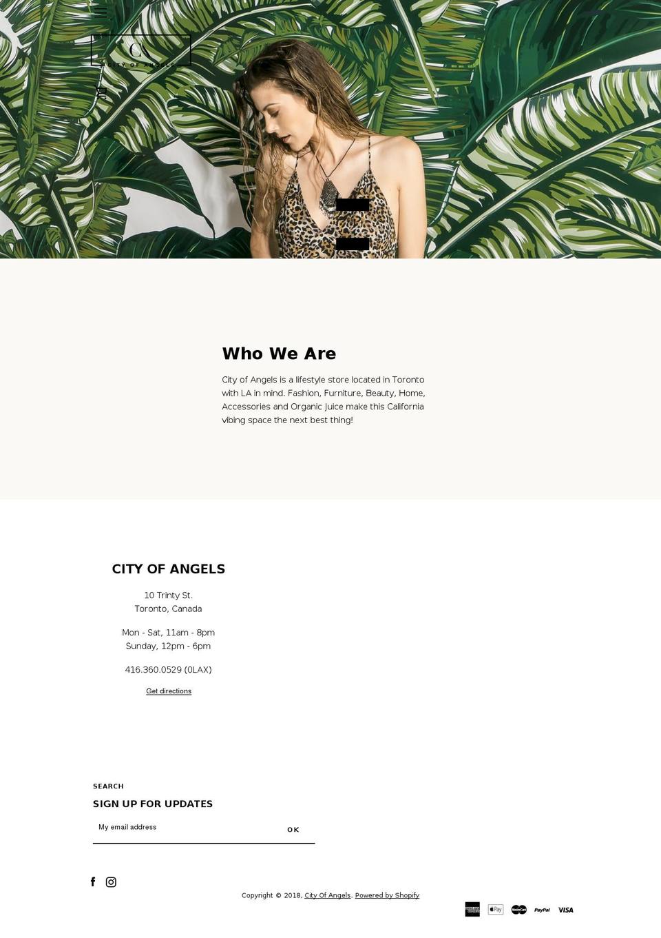 shopcityofangels.com — Shopify storefront screenshot