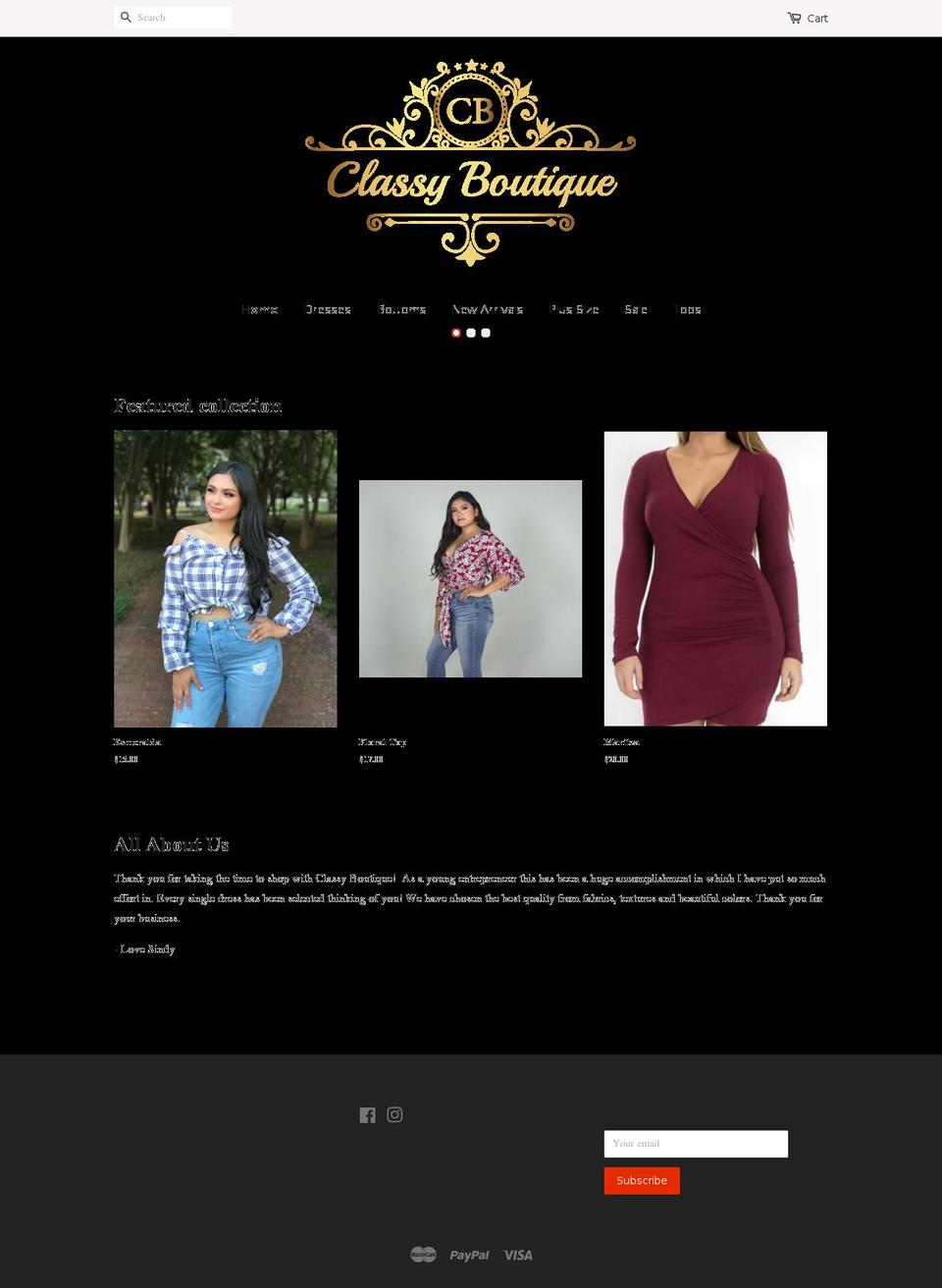 shopclassyboutique.com — Shopify storefront screenshot