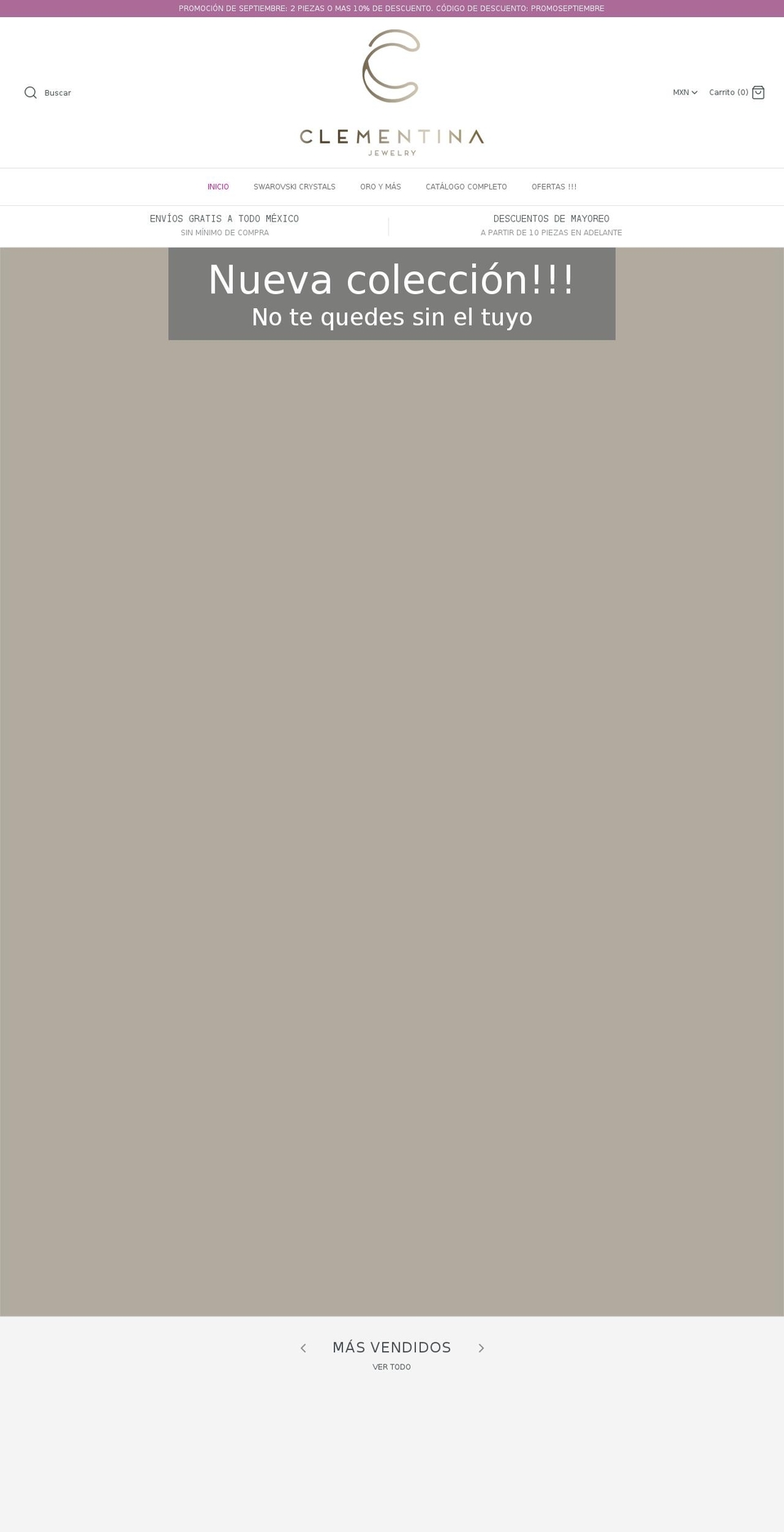 shopclementina.com — Shopify storefront screenshot