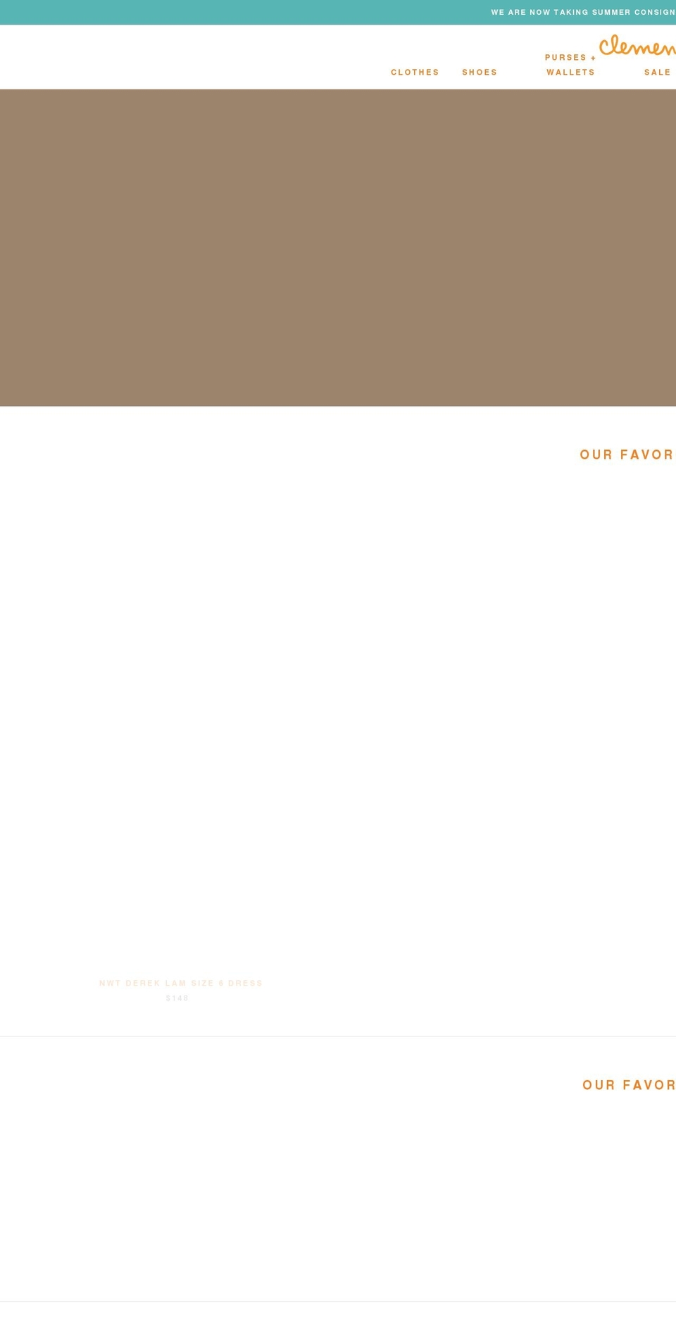shopclementinerva.com shopify website screenshot