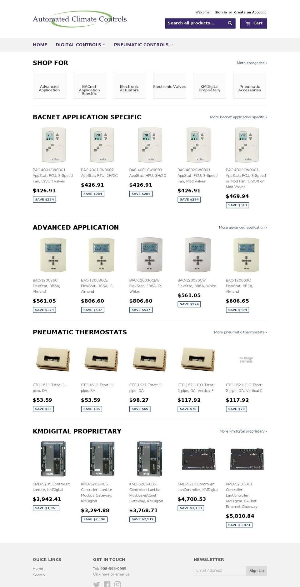 shopclimatecontrols.com — Shopify storefront screenshot