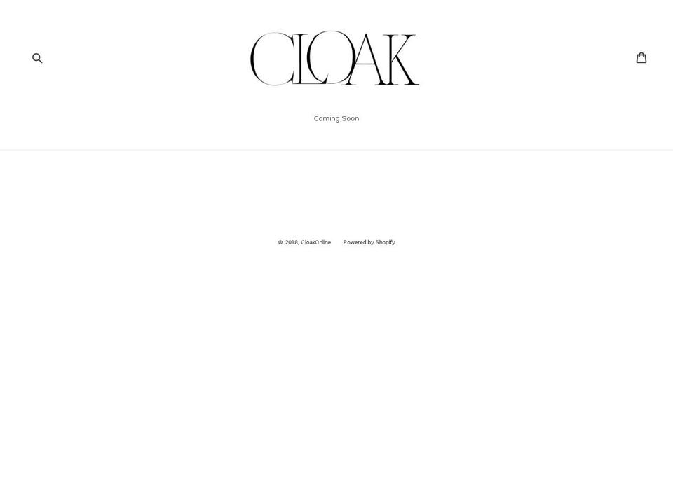 shopcloak.com shopify website screenshot