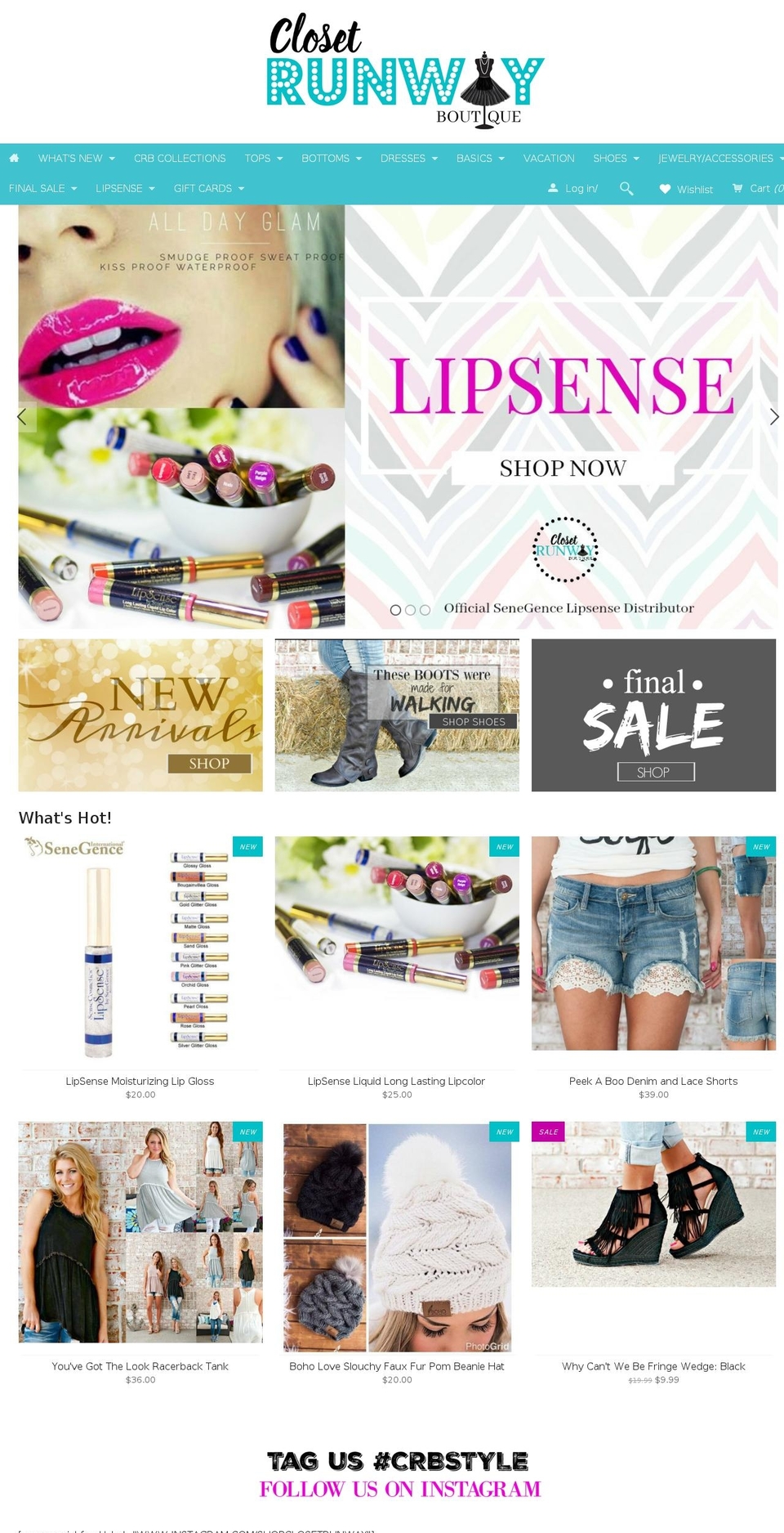shopclosetrunway.com shopify website screenshot
