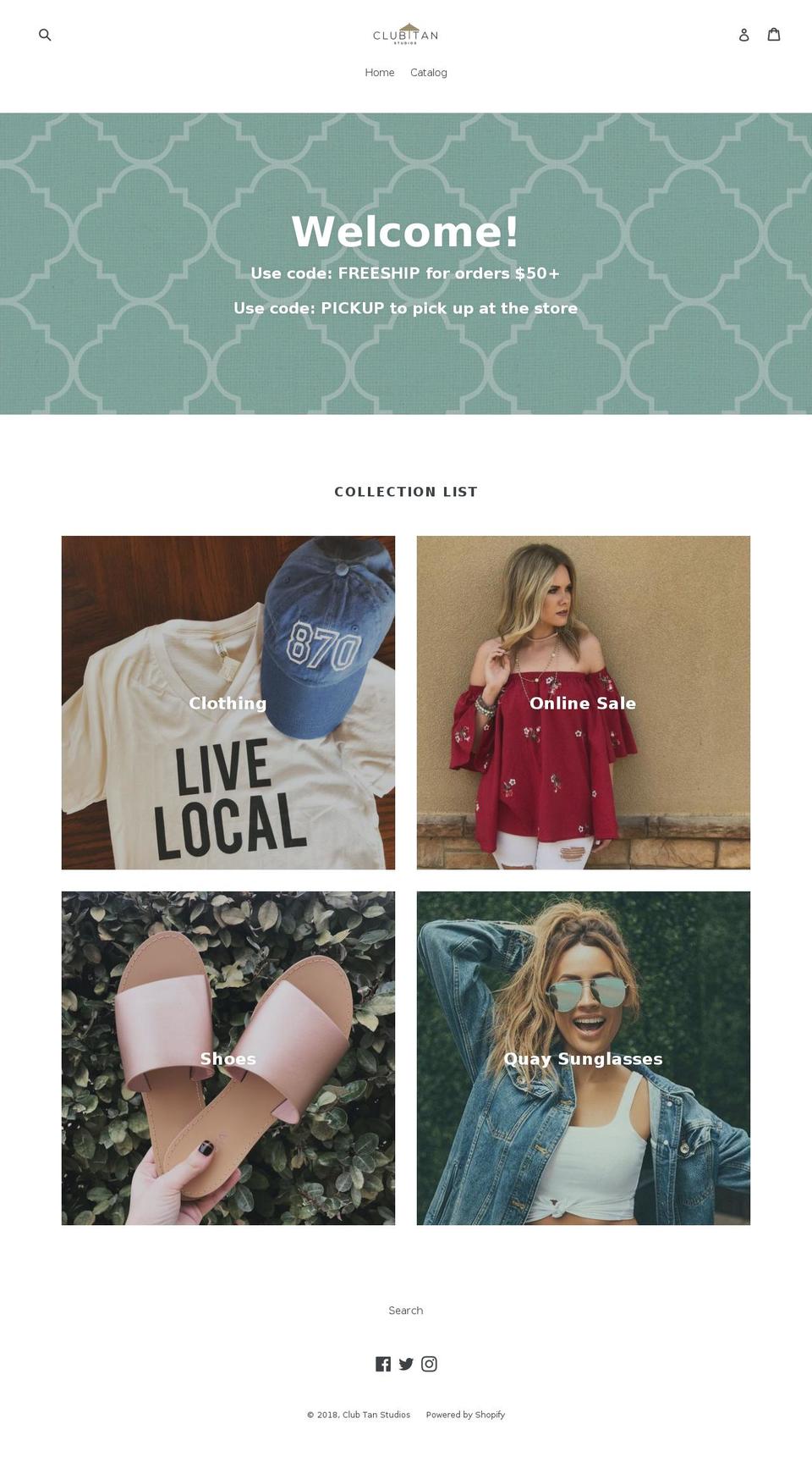 shopclubtan.com — Shopify storefront screenshot