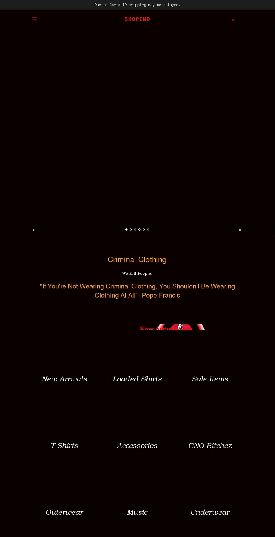 shopcno.com shopify website screenshot