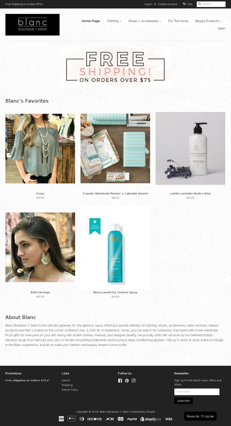 shopcoaboutique.com — Shopify storefront screenshot