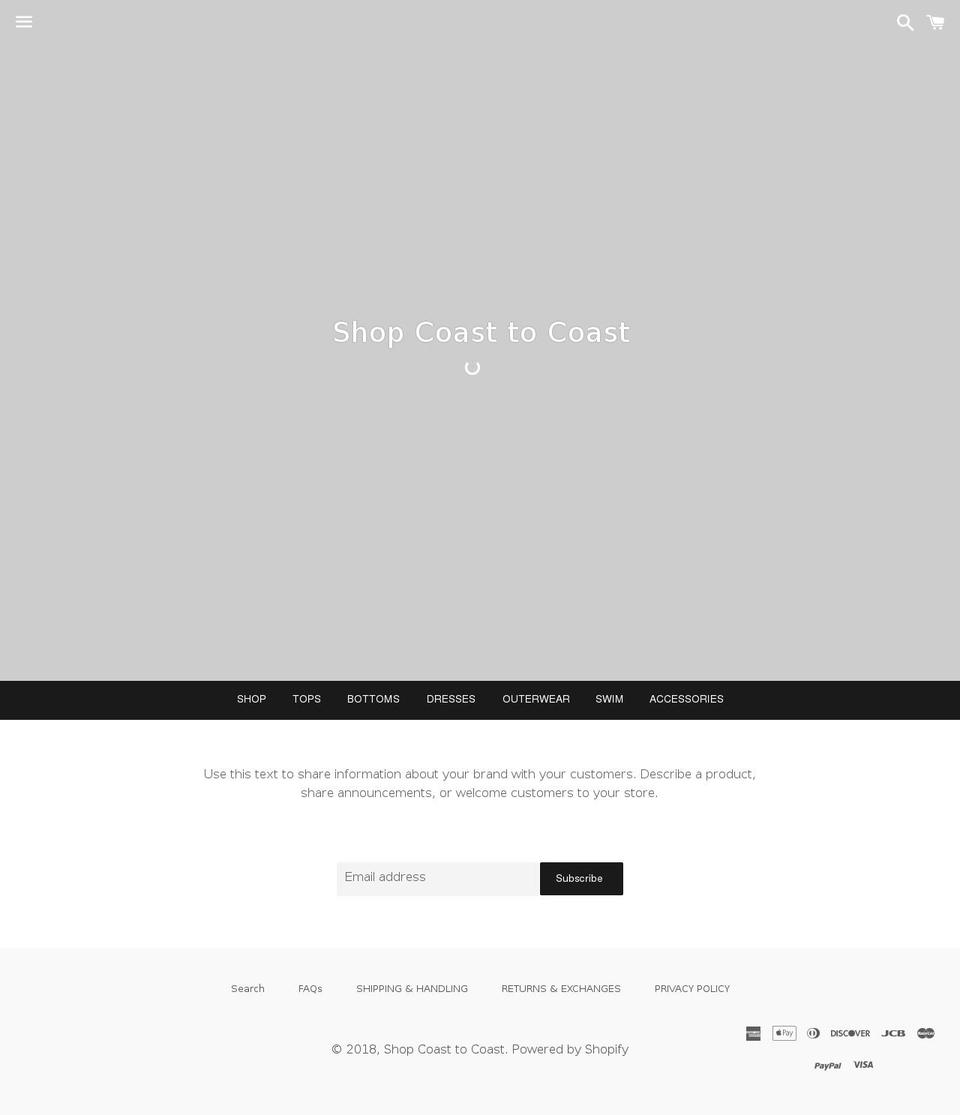 shopcoasttocoast.com — Shopify storefront screenshot