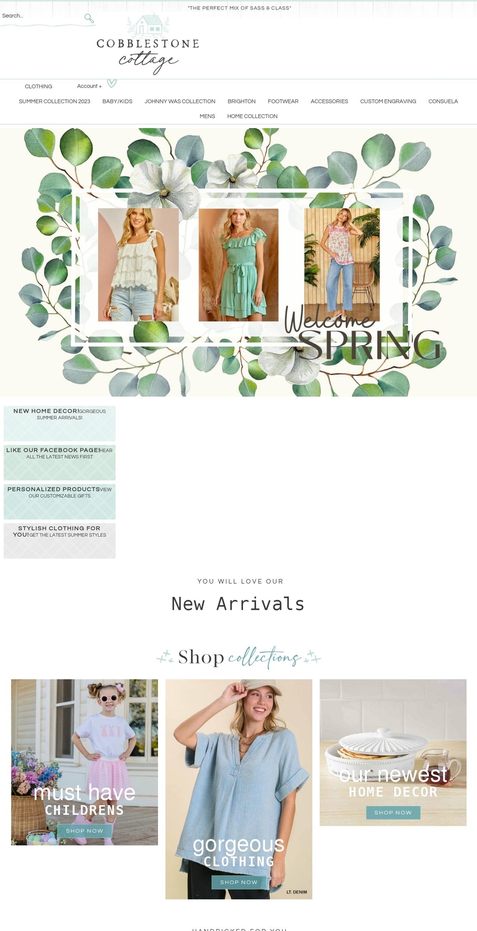 shopcobblestonecottage.com shopify website screenshot