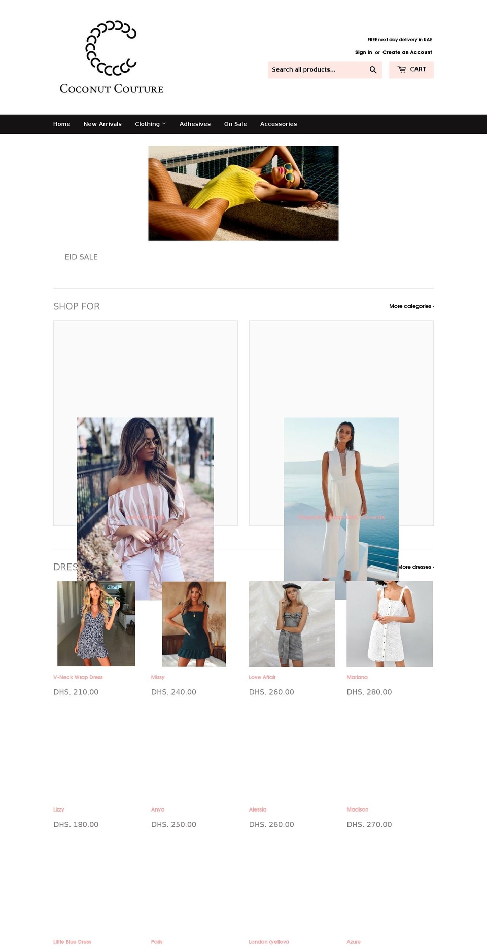 shopcoconutcouture.com shopify website screenshot