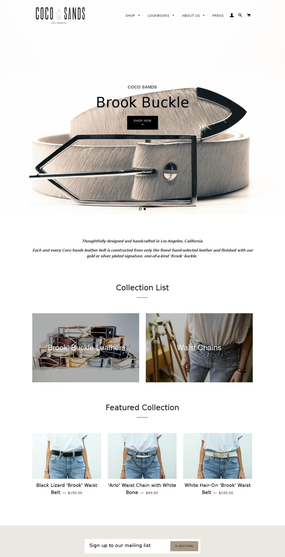 shopcocosands.com — Shopify storefront screenshot