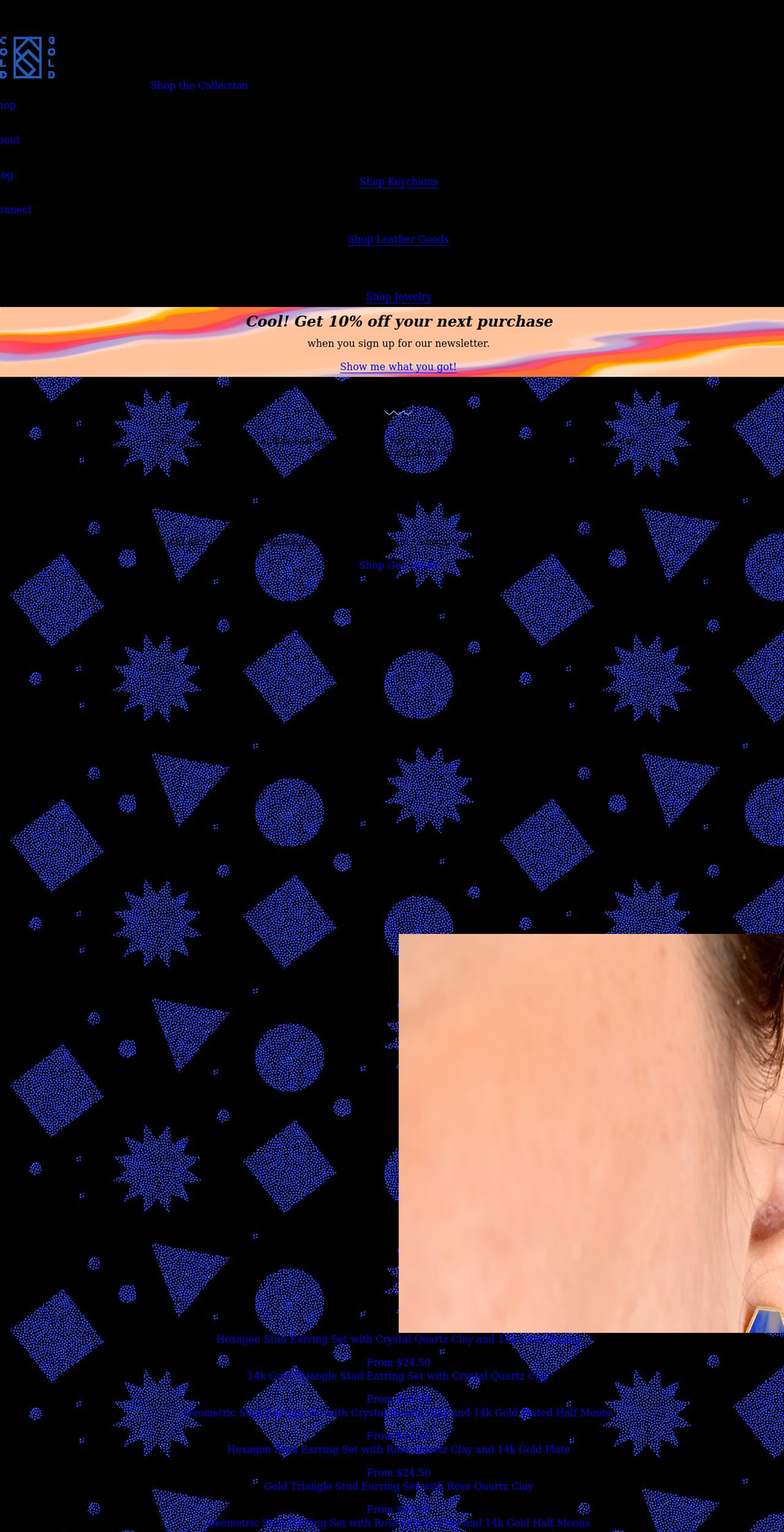 shopcoldgold.com shopify website screenshot