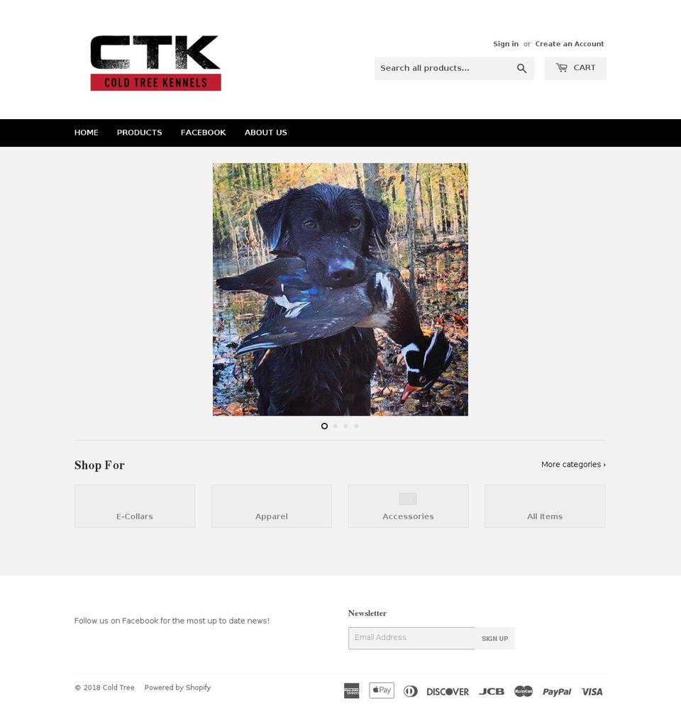 shopcoldtreekennels.com — Shopify storefront screenshot