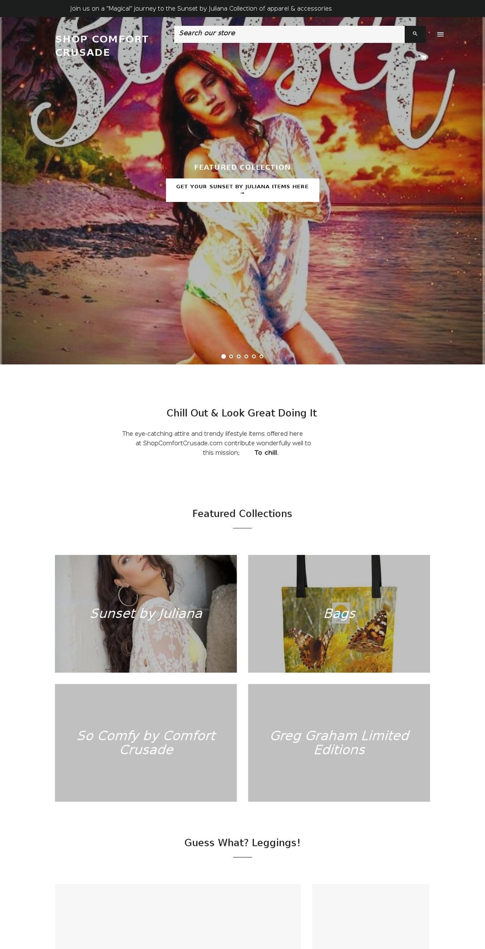 shopcomfortcrusade.com shopify website screenshot