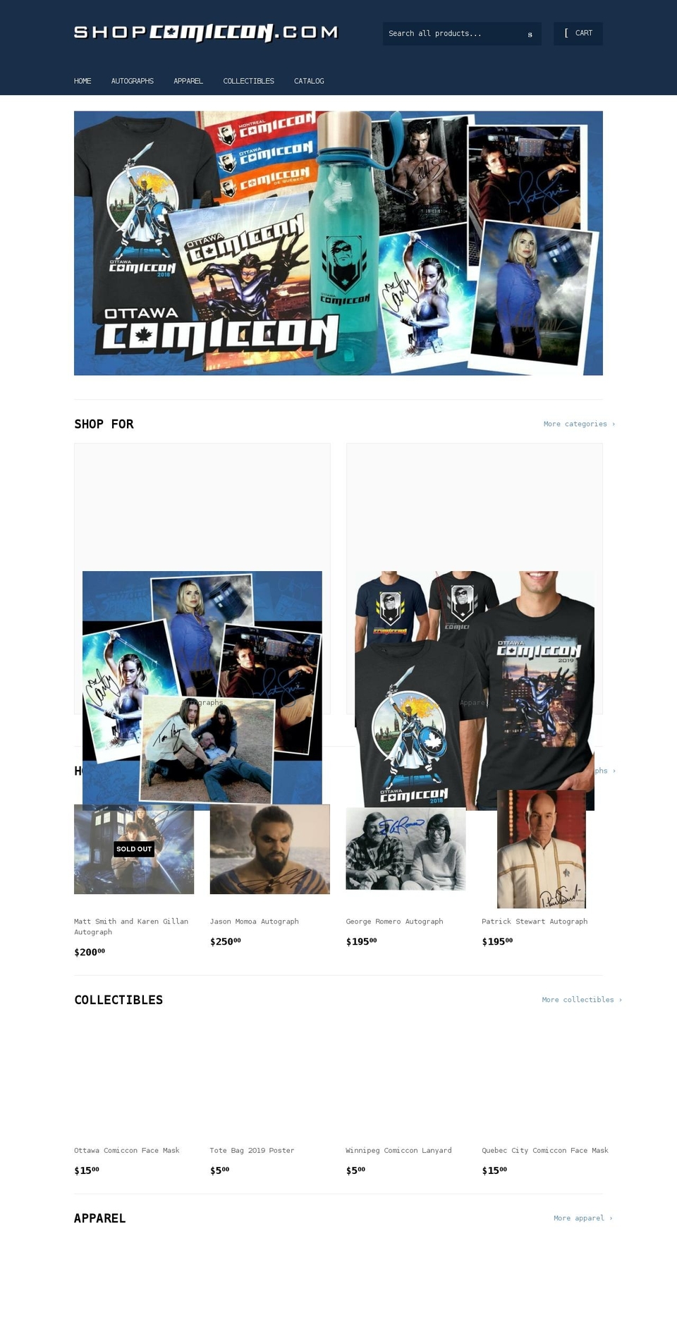 shopcomiccon.com shopify website screenshot