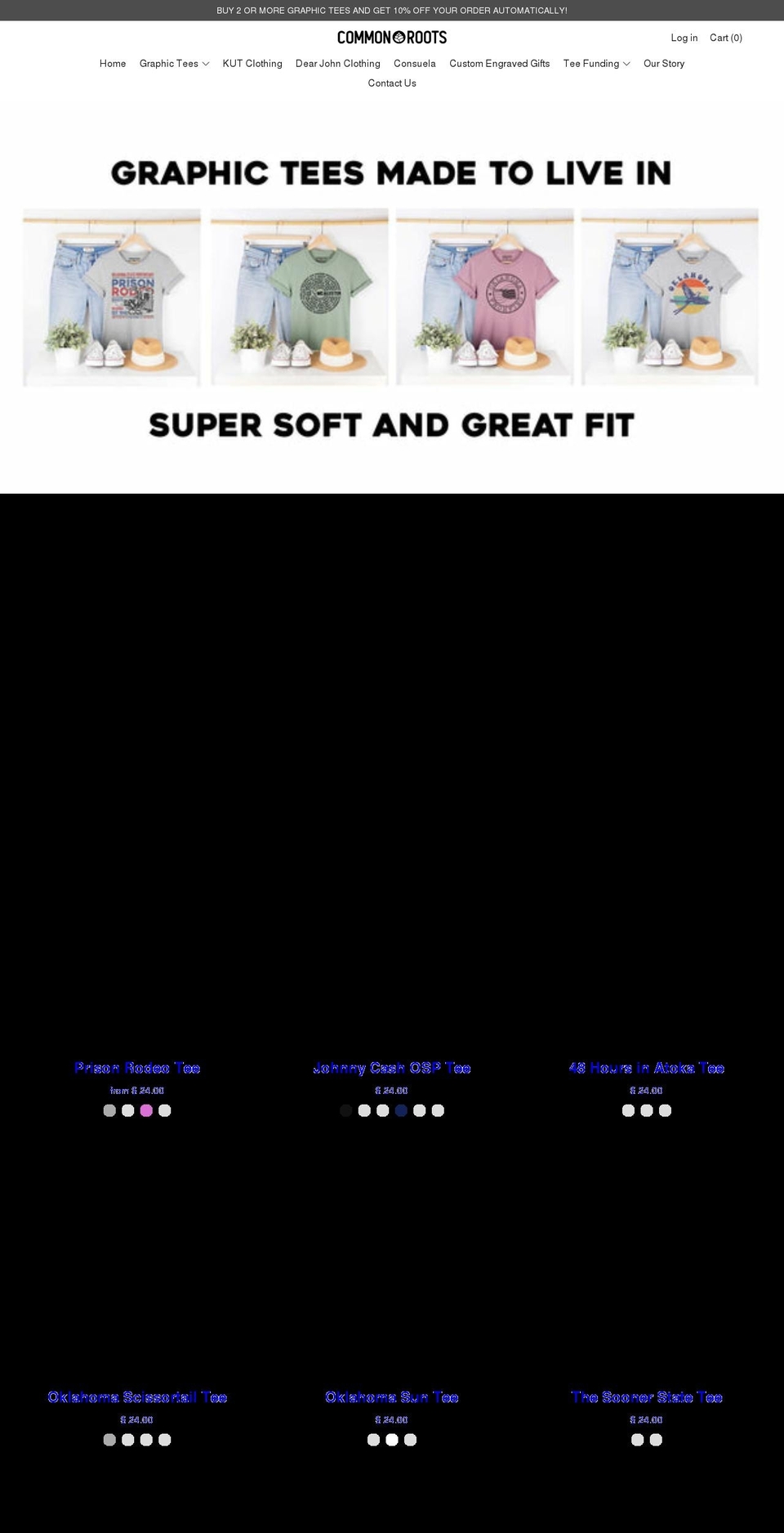 shopcommonroots.com shopify website screenshot