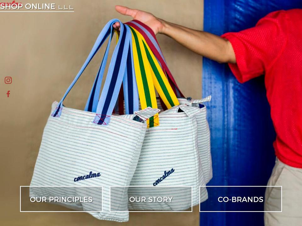 shopconcalma.com shopify website screenshot