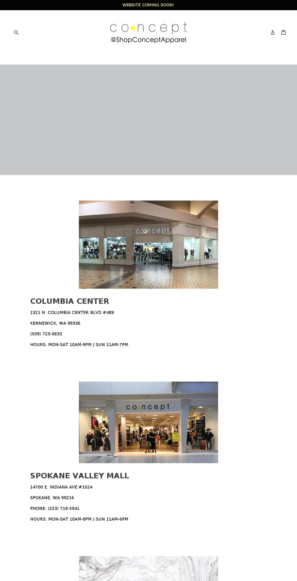 shopconceptapparel.com shopify website screenshot