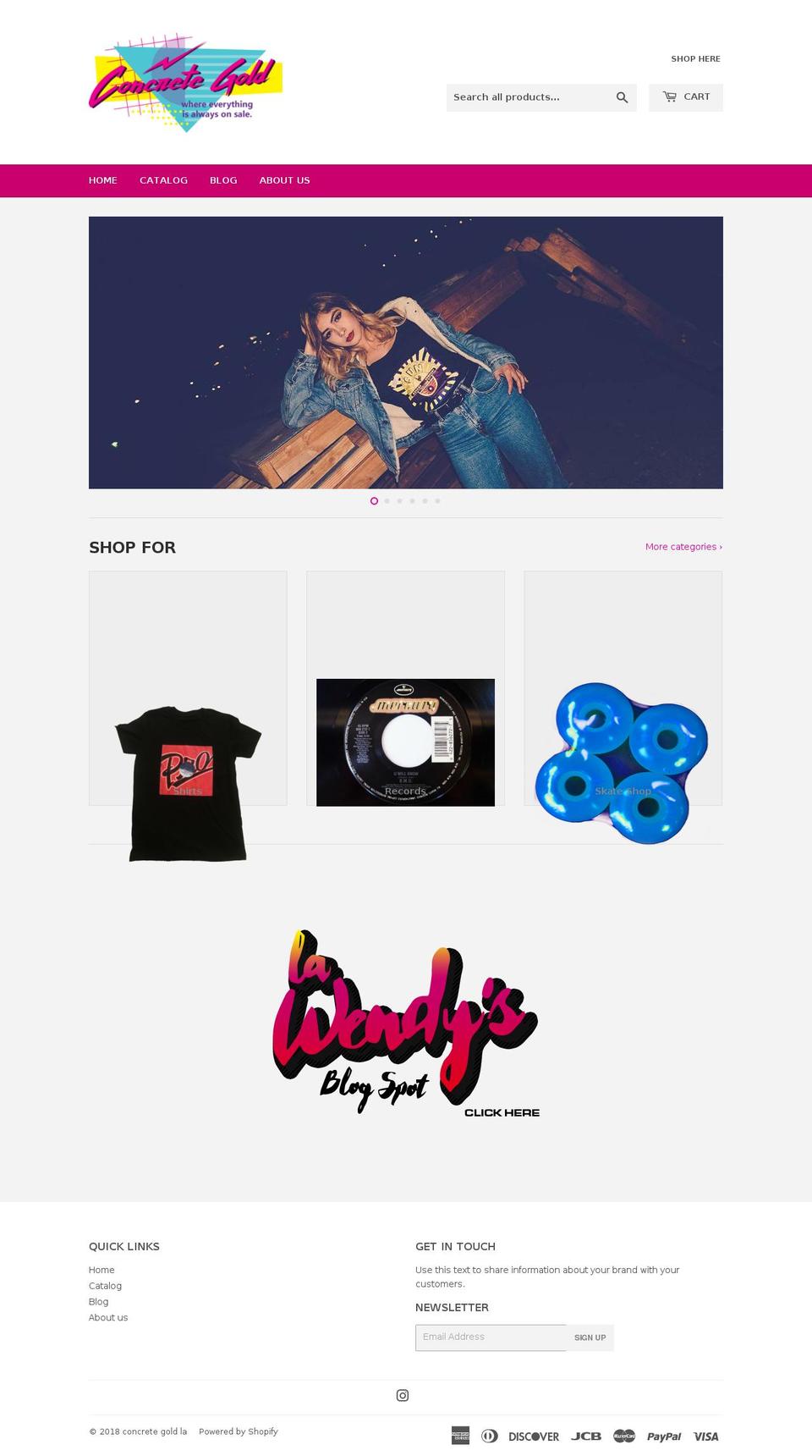 shopconcretegold.com — Shopify storefront screenshot