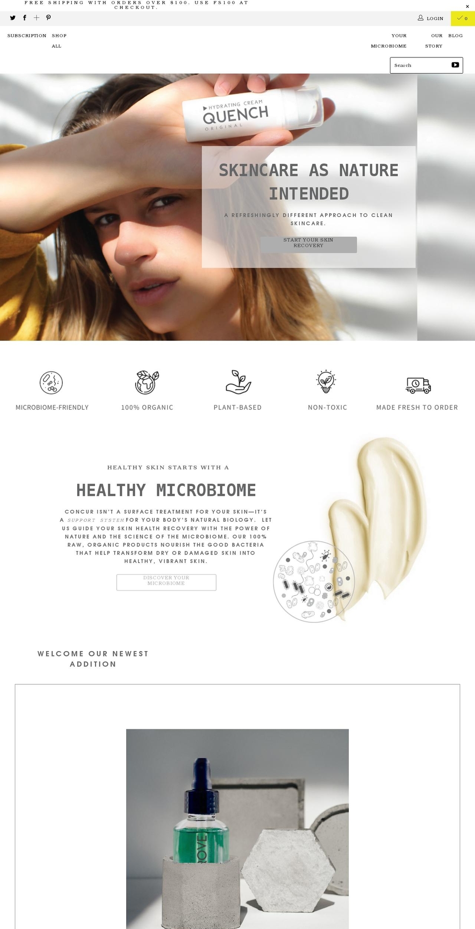 shopconcur.com shopify website screenshot