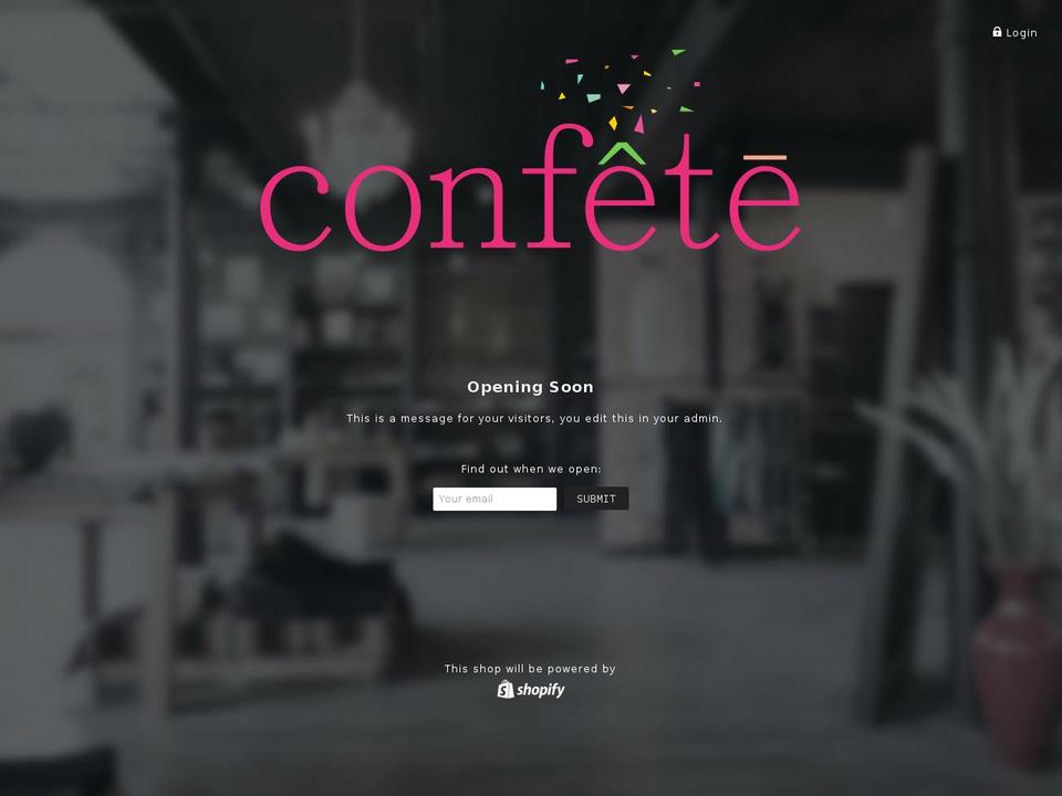 shopconfete.com shopify website screenshot