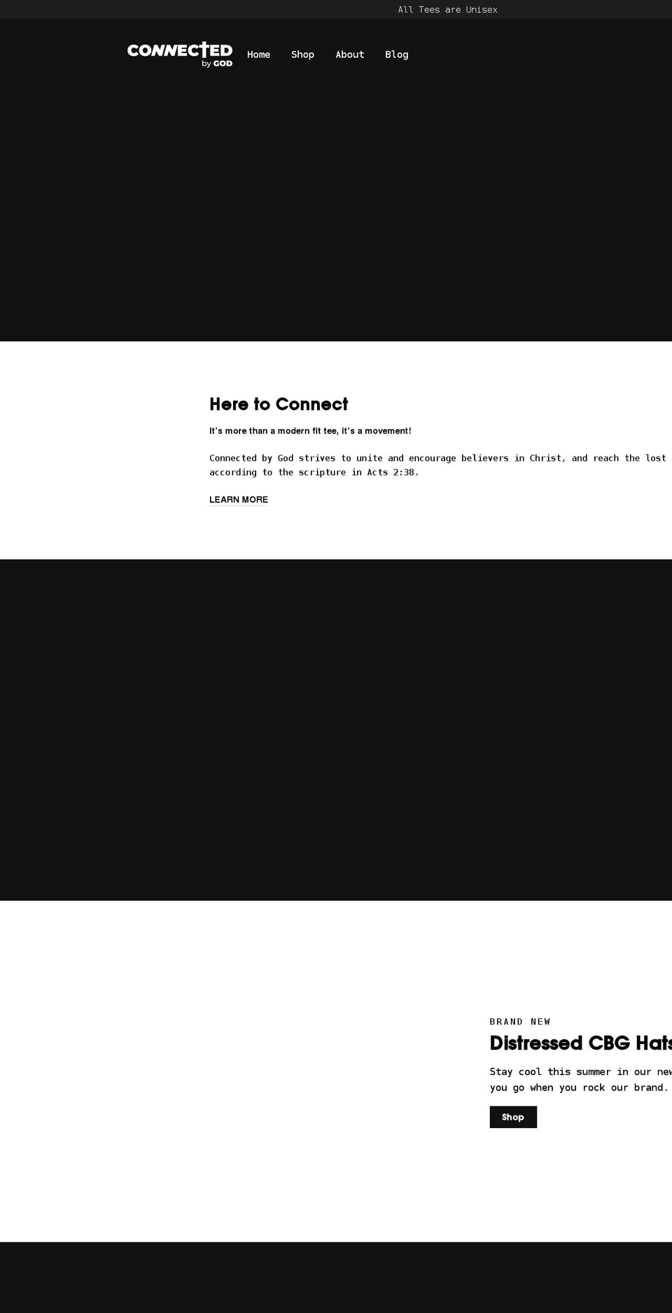 shopconnectedbygod.com shopify website screenshot