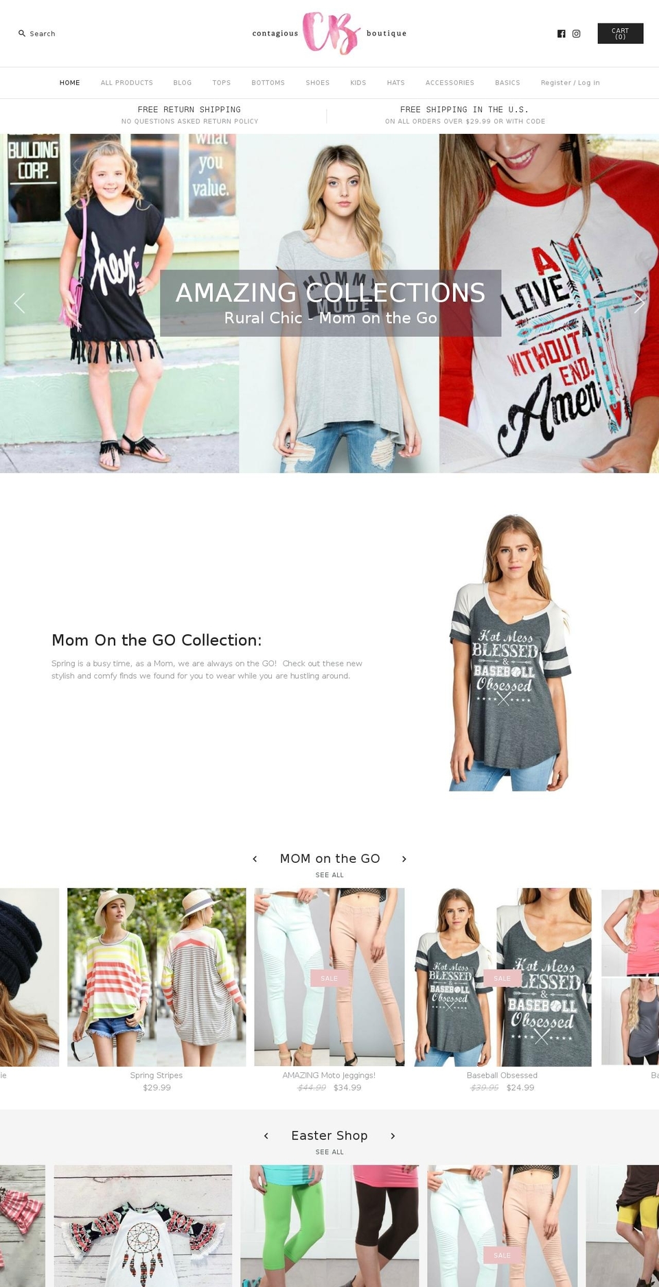 shopcontagious.com shopify website screenshot