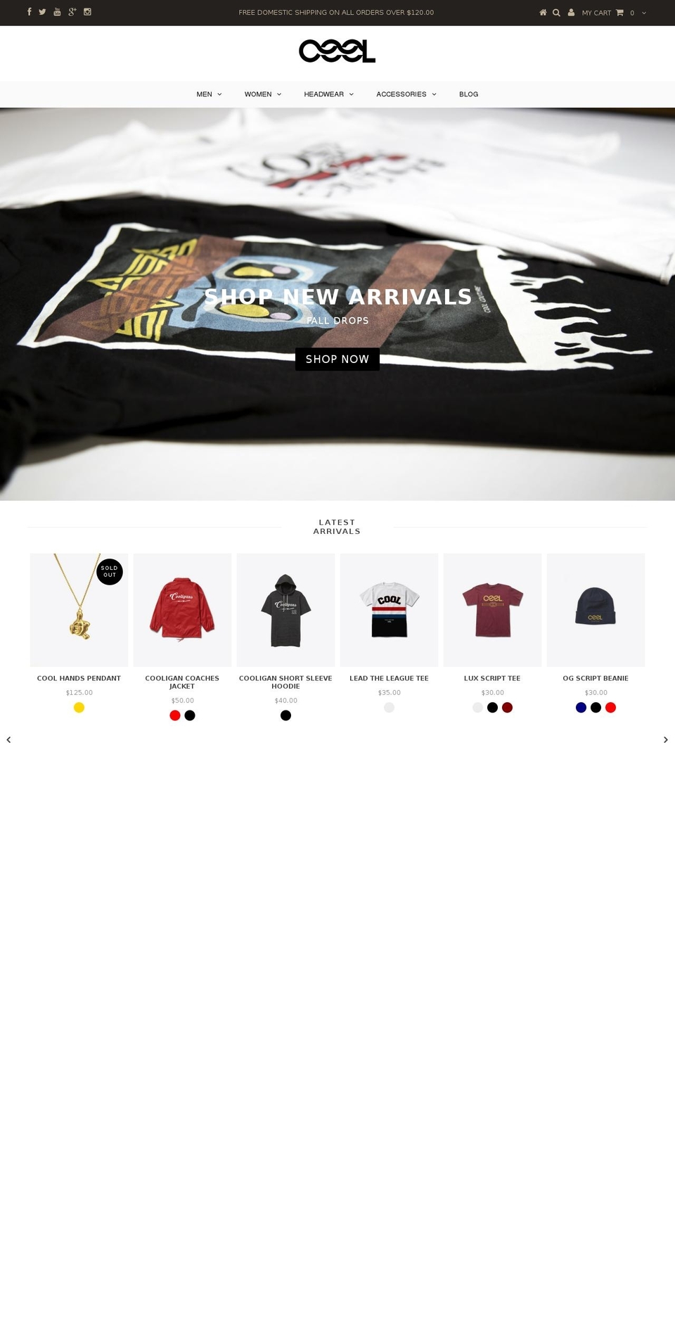 shopcoolcouture.com shopify website screenshot