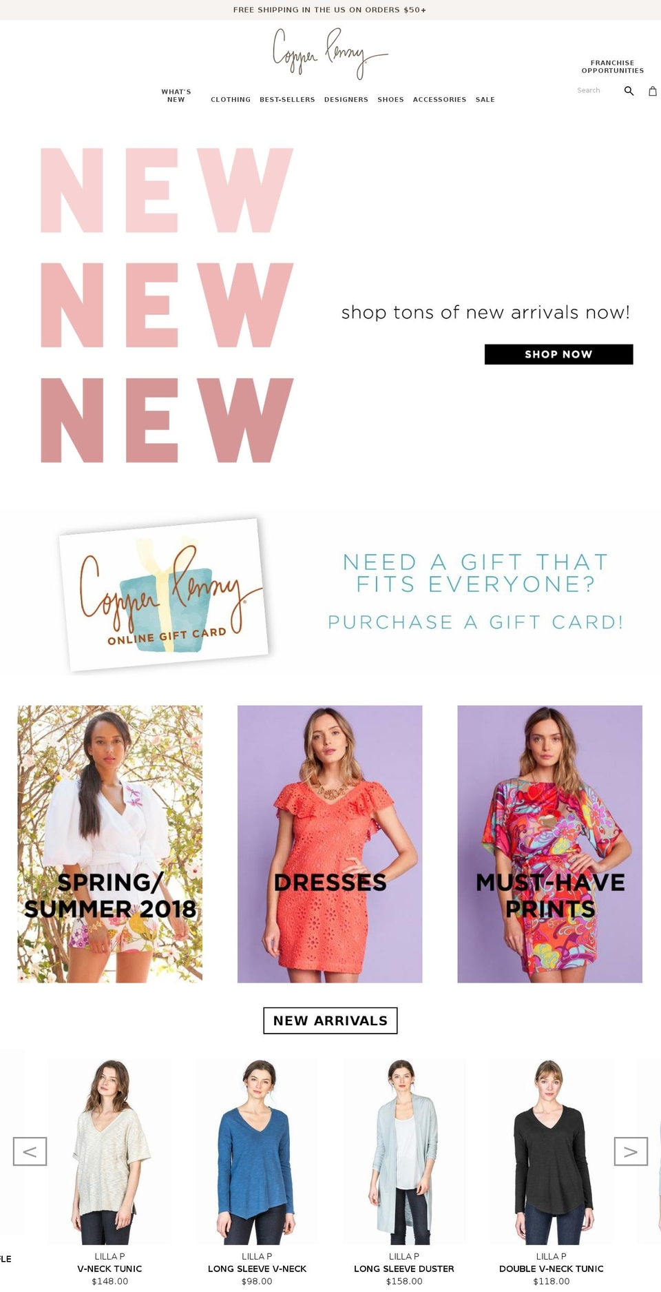 shopcopperpenny.com — Shopify storefront screenshot