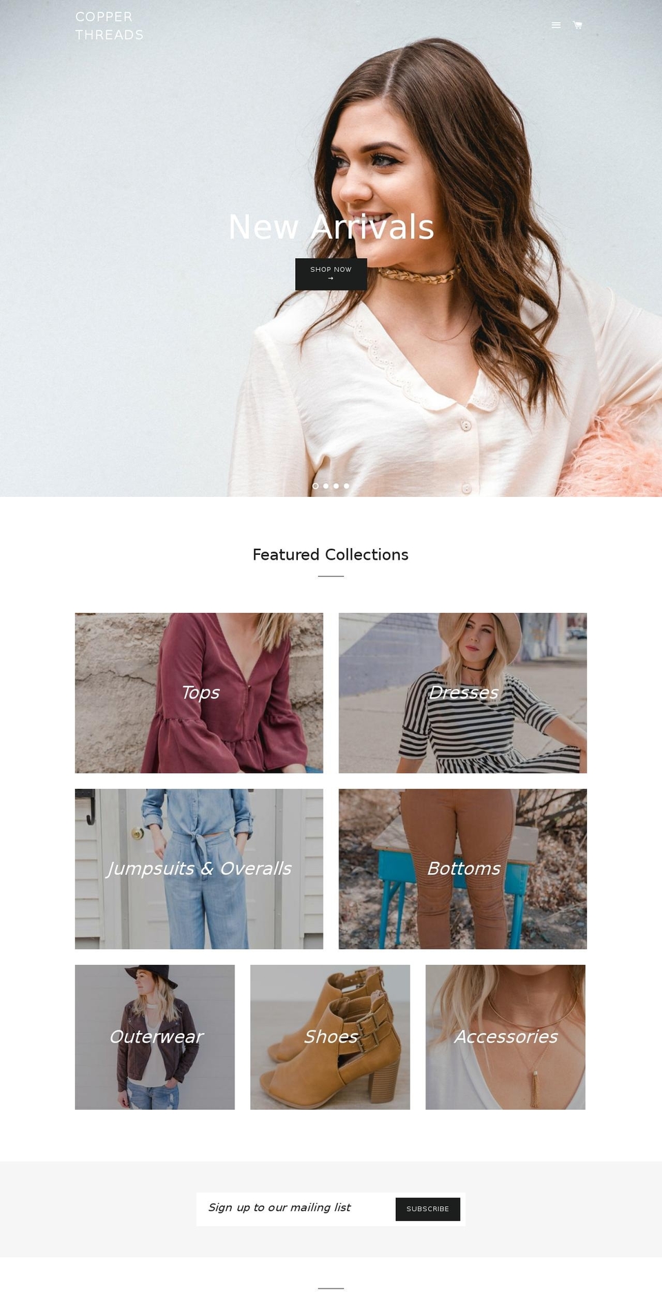 shopcopperthreads.com shopify website screenshot