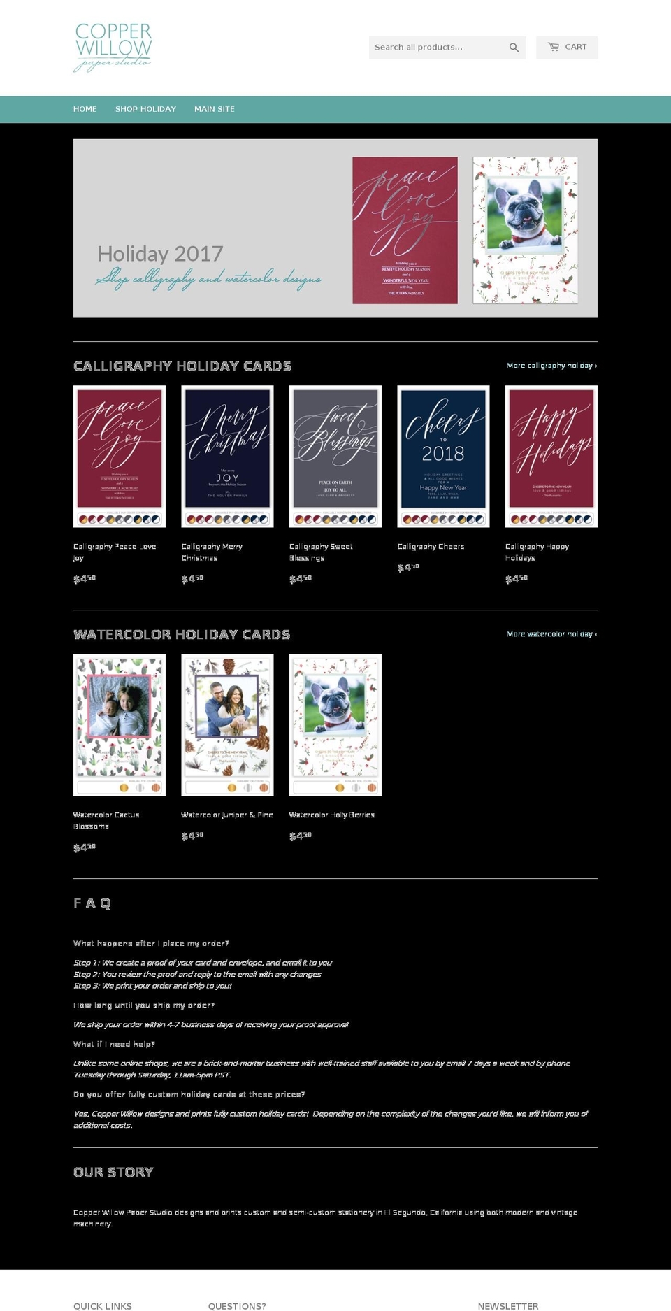 shopcopperwillow.com shopify website screenshot