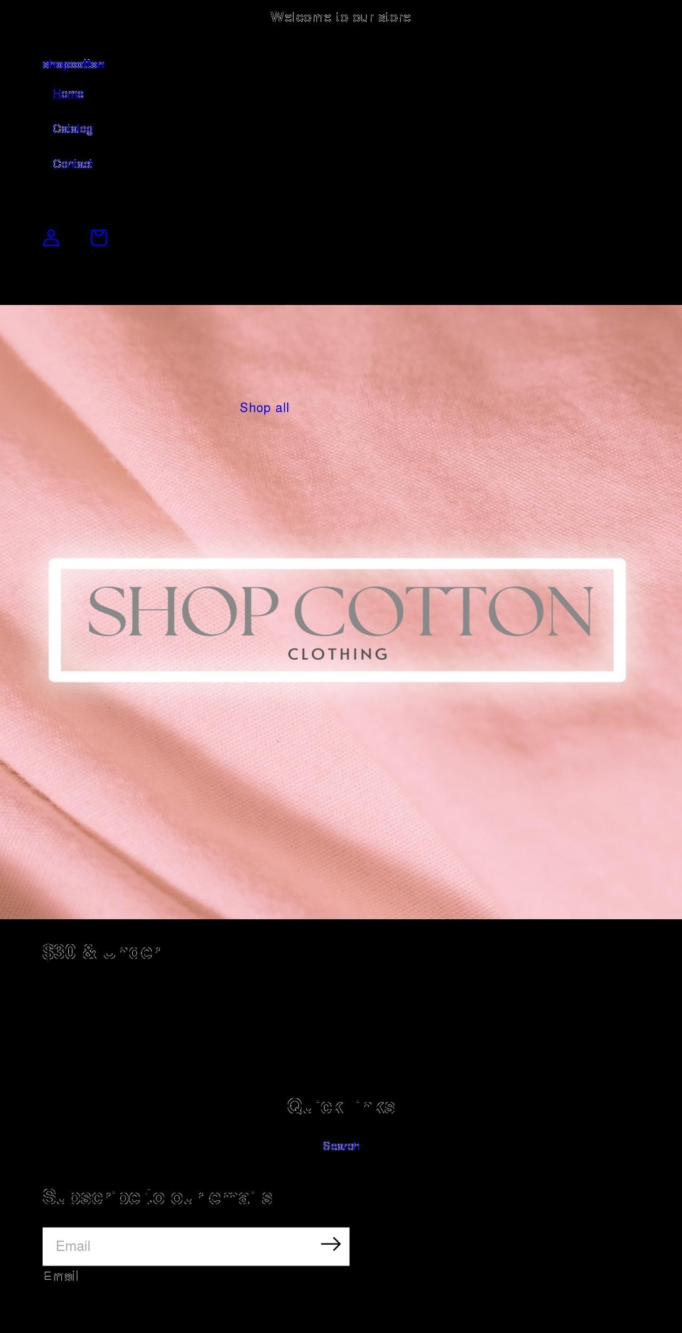 shopcotton.com shopify website screenshot