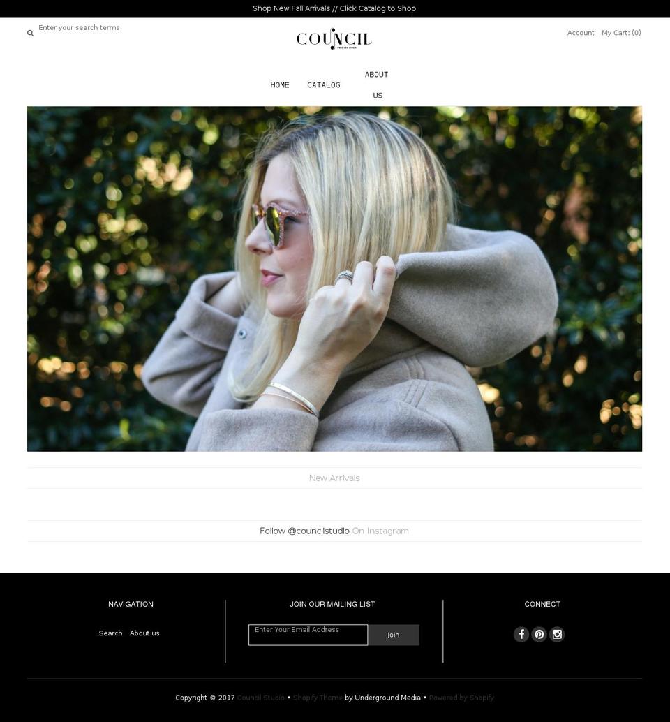 shopcouncilstudio.com shopify website screenshot