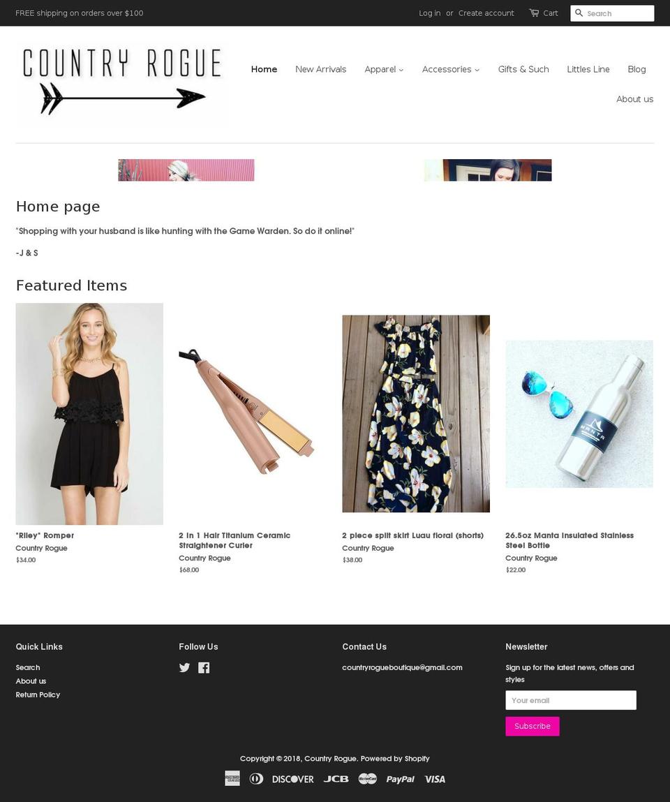 shopcountryrogue.com shopify website screenshot