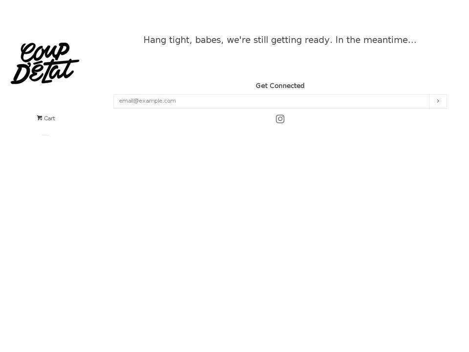 shopcoupdetat.com shopify website screenshot