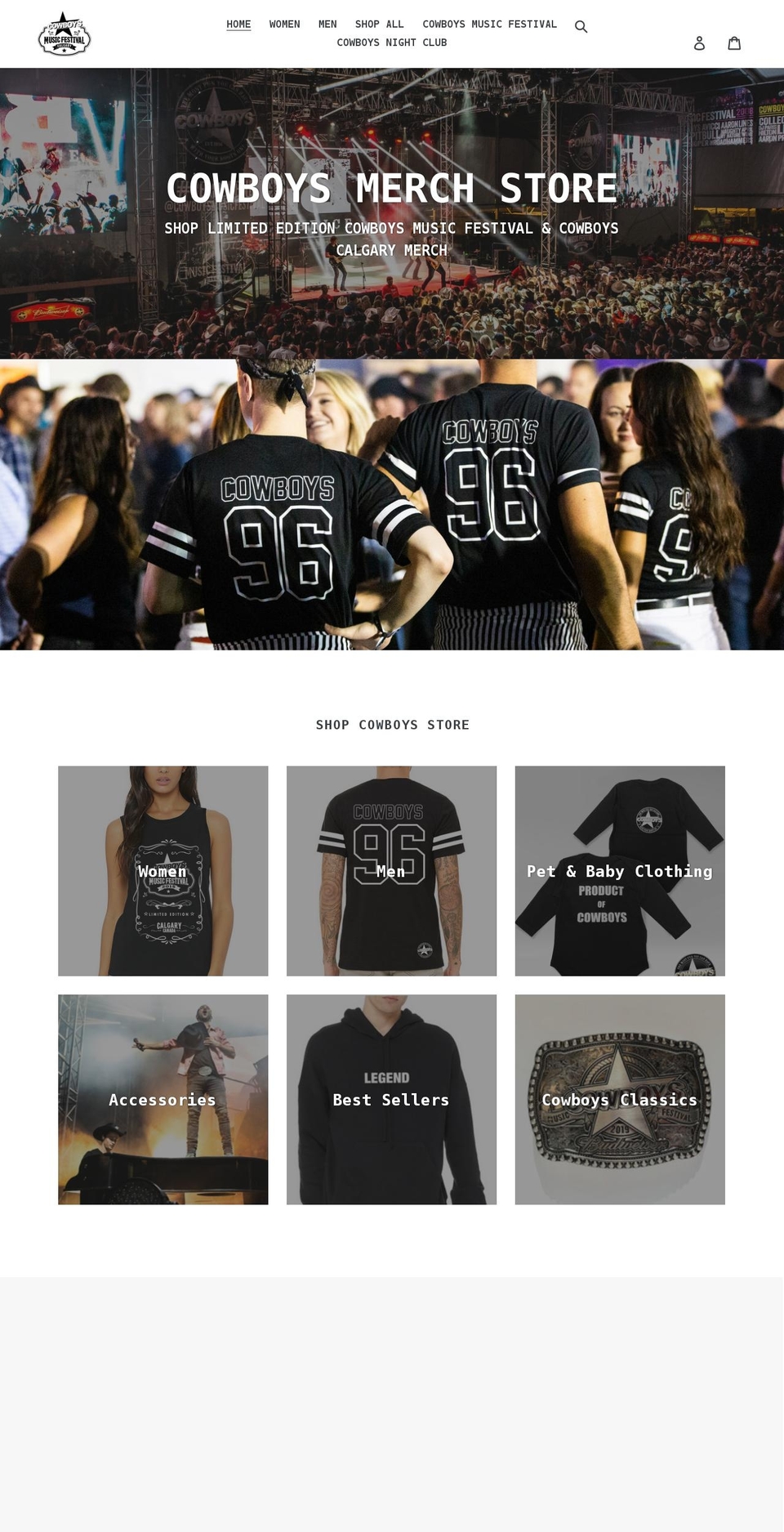 shopcowboysstore.com shopify website screenshot